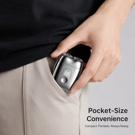 Pocket-sized electric shaver for men and travel grooming