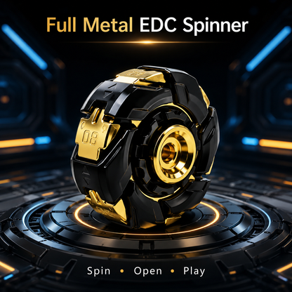 Full Metal Mechanical EDC Spinner – Spin-to-Open Fidget Toy for Gadget Lovers