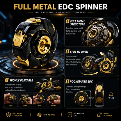 Full metal mechanical EDC spinner size and weight details