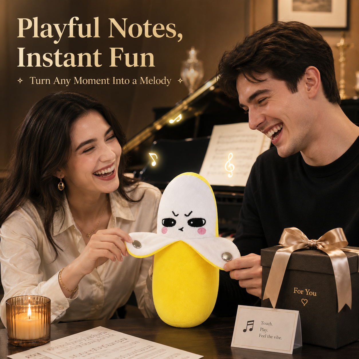 Banana Melody Plush as a unique surprise gift and cute room decor