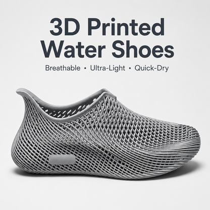 3D printed water shoes with breathable open lattice design