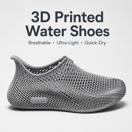 3D printed water shoes with breathable open lattice design