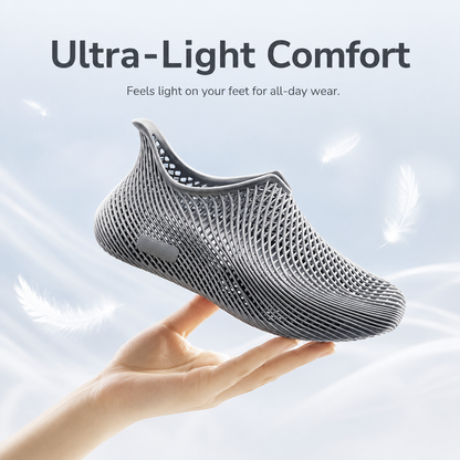 Waterproof quick dry shoes draining water through open mesh