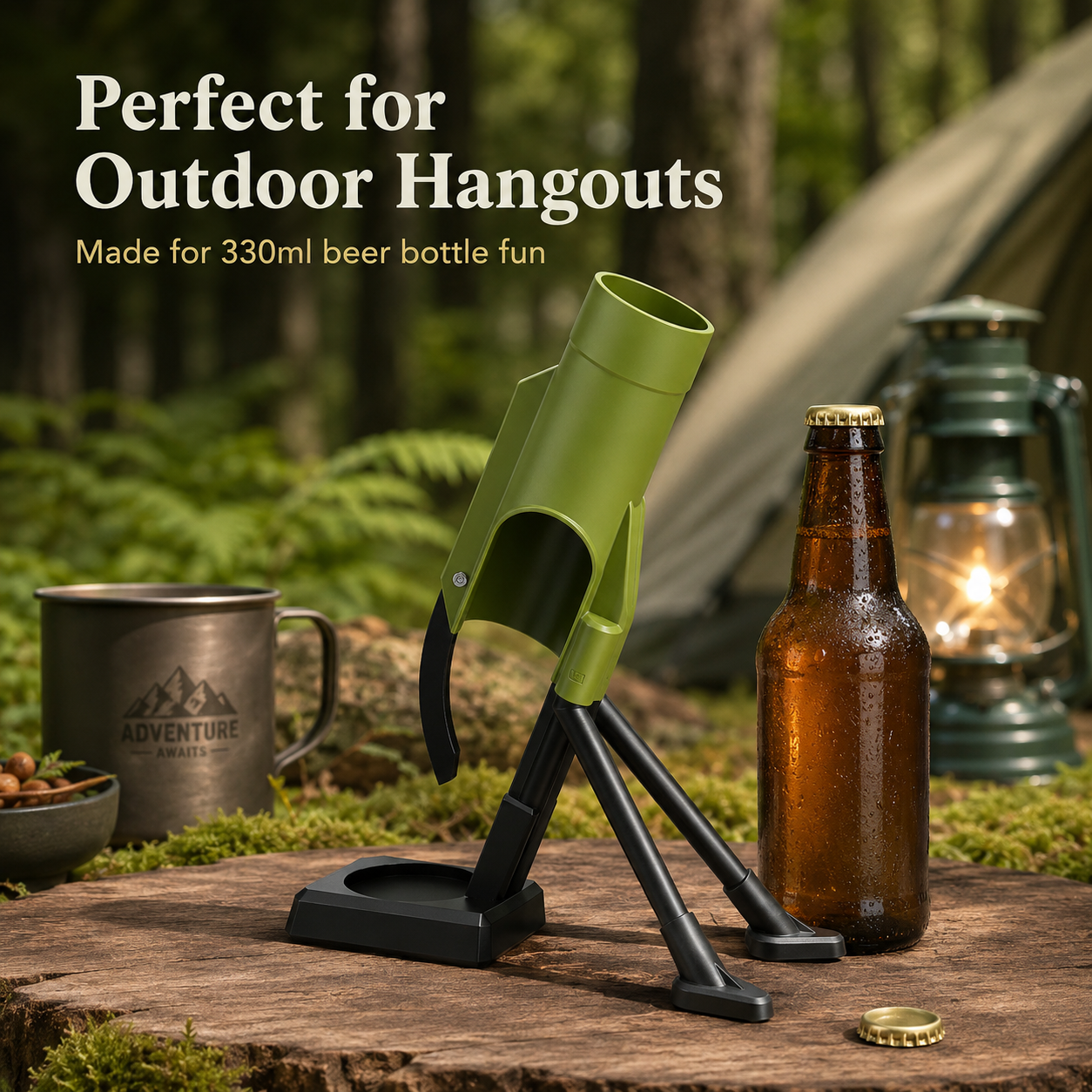 Outdoor camping beer bottle opener for 330ml bottles