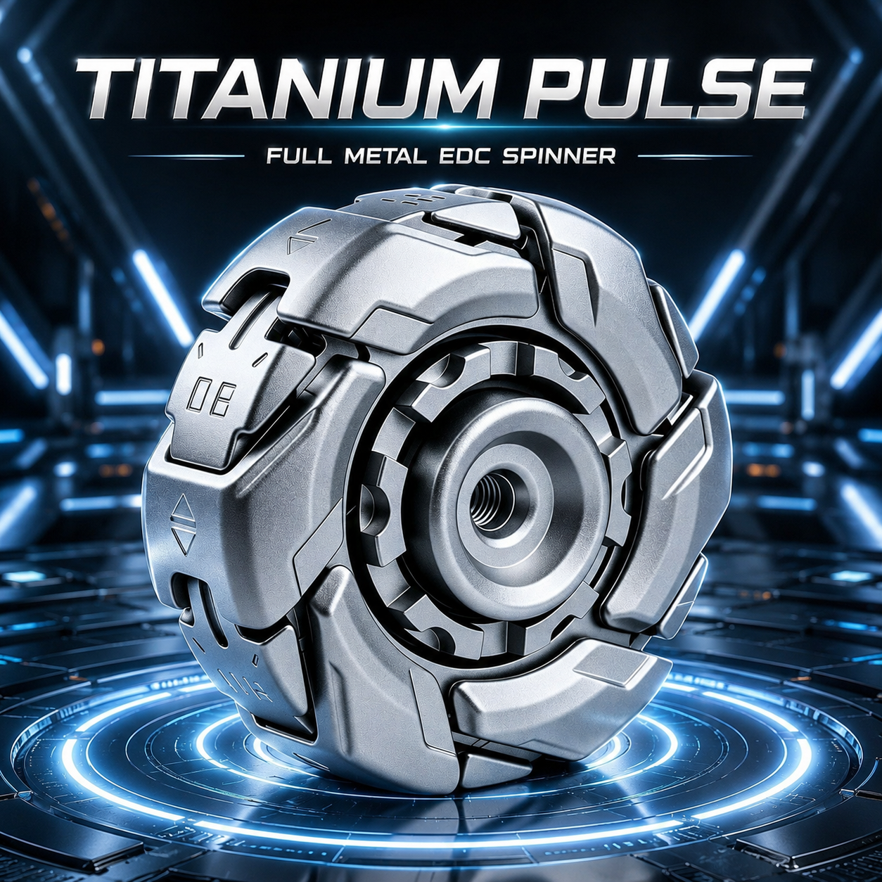 Full Metal Mechanical EDC Spinner – Spin-to-Open Fidget Toy for Gadget Lovers