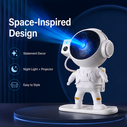 Astronaut galaxy projector light with aurora star projection