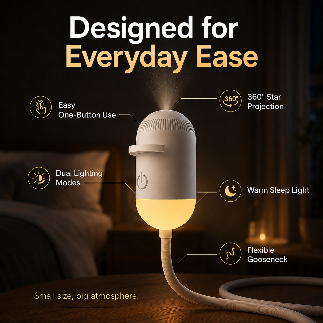 Galaxy projector night light creating a romantic atmosphere for date nights and cozy movie rooms